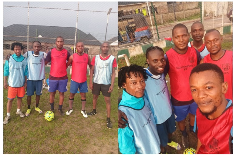 NaijaWorkmen FC Team with Chairman/CEO